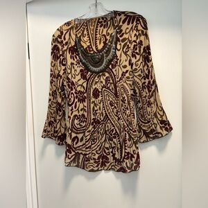 Elegant Paisley Print Women's Top